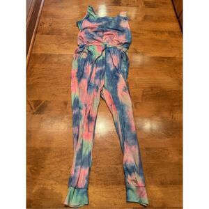 Woman’s boutique, colorful, tie-dye design jumpsuit size medium